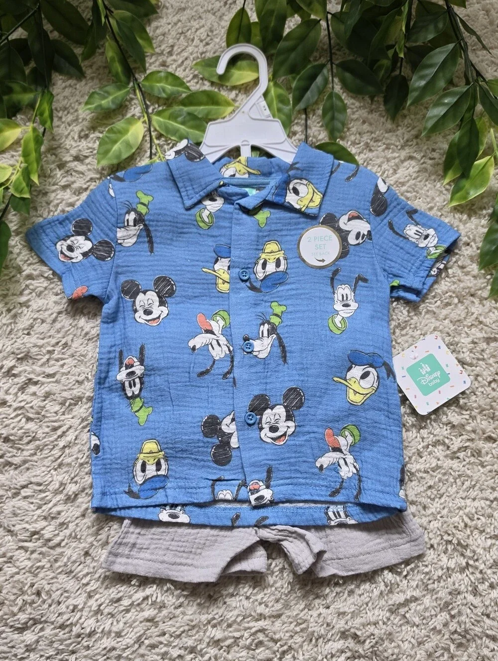 Baby Boy Mickey Mouse Muslin Outfit (9-12 Months)